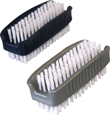 Produktbild von Nagelbürste doppelt silber/blau