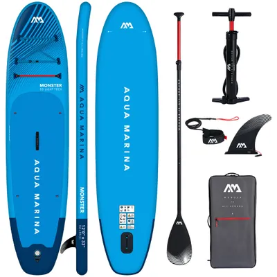 Immagine prodotto di Aqua Marina SUP Board Monster 12'0" Set gonfiabile blu incl. accessori - 366 cm tavola da paddle per principianti