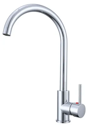 Produktbild von AICA Küchenarmatur Messingkern Einhandmischer 38cm Hochbogen Wasserhahn Küche 360 Grad schwenkbar Chrom