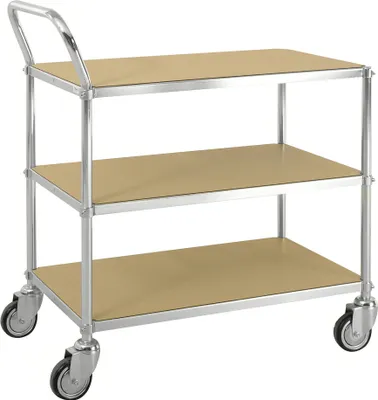 Produktbild von Kongamek ESD-Etagenwagen mit Schiebegriff 3 Etagen 760x440mm Ladefläche mit Bremse