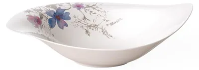 Produktbild von Villeroy & Boch Mariefleur Gris Salatservice 5-teilig für 4 Personen – Salatschüssel & 4 Schalen