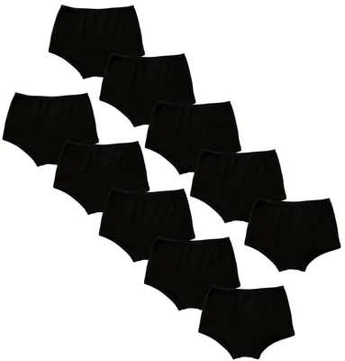 Produktbild von TupTam Unterhosen Mädchen Shorts 10er Pack - Bequeme Unterwäsche für Mädchen aus Baumwolle, Farbe: Schwarz, Größe: 164-170