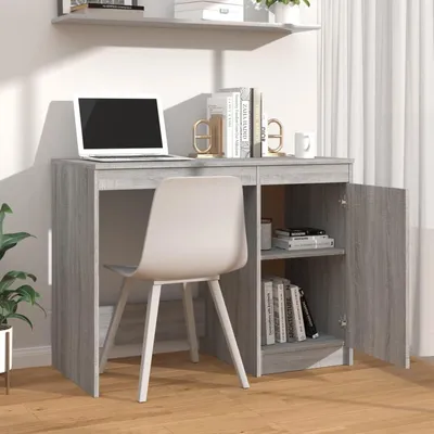 Produktbild von Schreibtisch in Grau Sonoma 100x50x76 cm aus Holzwerkstoff