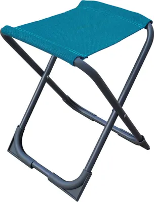 Produktbild von Metall Klapphocker petrol grau - 36 x 32 cm - Faltbarer Angel und Camping Hocker