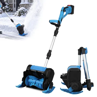 Obrázek produktu pro Akumulátorová sněžná fréza Peviasot, 21V, 1000W, s 2 bateriemi po 4,5Ah, šířka záběru 25 cm, výhozový dosah 8 metrů, akumulátorová lopata na sníh vhodná pro odklízení sněhu před vjezd
