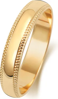 Produktbild von 18 Karat (750) Gold 4mm D-Form Milgrain Herren/Damen - Trauring/Ehering/Hochzeitsring, 49 (15.6); TRS1880818KYRSJ