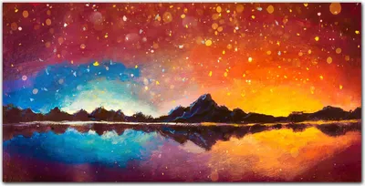 Produktbild von Coloray Bild aus Glas 140x70 wanddekoration wohnzimmer glasblock mit bild gehärtetes Glas Dekoration Küche - Berge
