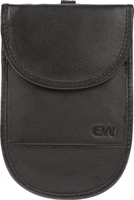 Produktbild von Echt Leder Schlüsselmäppchen Schlüsseletuie mit RFID Schutz Tasche Schwarz