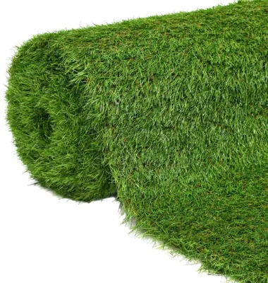 Produktbild von Grüner Kunstrasen 1x5 m mit 30 mm Florhöhe, UV-beständig und pflegeleicht für Garten, Terrasse und Balkon