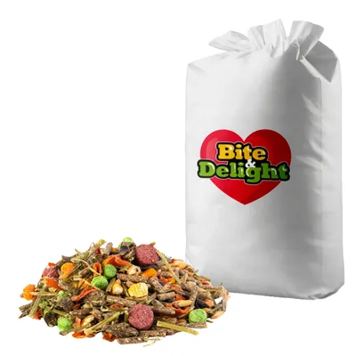 Produktbild von Krmivo pro králíky Bite&Delight 25 kg - Přírodní krmná směs se zeleninou bohatá na obiloviny - Výživa pro zakrslé králíky a králíky domácí