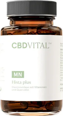 Produktbild von Hista plus | 60 Kapseln mit DAO-Enzym, Vitamin C, B6 & Kupfer