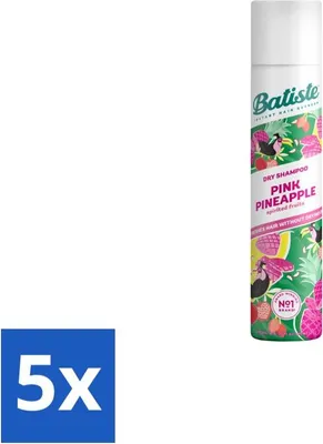 Produktbild von Batiste – Pink Pineapple – Trockenshampoo – Frischer süßer Duft – Erfrischt und verleiht Volumen – 200 ml - Vorteilspack - 5 Stücke