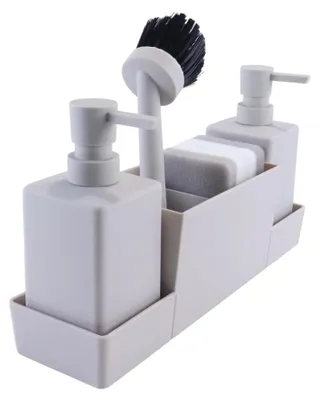Immagine prodotto di Set da lavello 4-in-1 con dispenser per sapone, color beige