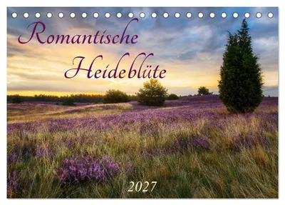 Produktbild von Romantische Heideblüte (Tischkalender 2027 DIN A5 quer), CALVENDO Monatskalender