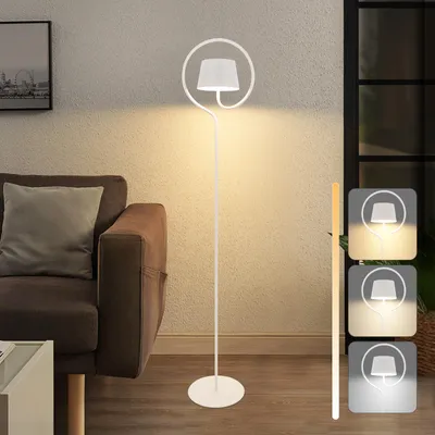 Produktbild von ZMH Outdoor Solar Stehlampe Dimmbar 120cm: LED Stehleuchte Wohnzimmer mit USB-C Aufladbar Akku Weiß Kabellose Standleuchte 3000K-6500K Höhenverstellbar für Schlafzimmer Büro Garten Terrassen