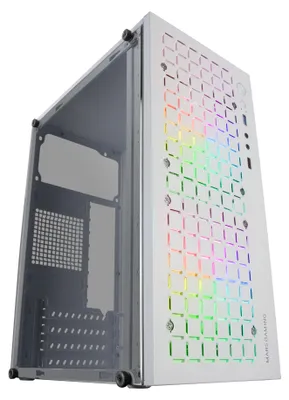 Produktbild von Mars Gaming MC-COREW, Mini Tower, PC, Weiß, micro ATX, Mini-ITX, Metall, Gehärtetes Glas, Gaming