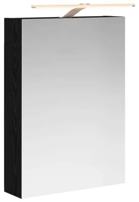 Produktbild von Badezimmerspiegelschrank Schwarz Eichen-Optik 50 x 14,5 x 70 cm