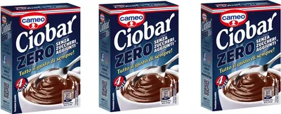 Produktbild von 3x Cameo Ciobar Zero Ohne Zuckerzusatz heiße schokolade istant chocolate ( 4 x 19g) schoko