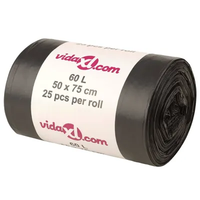 Immagine prodotto di vidaXL Fodere per cestini 250 pz. nero 60 L