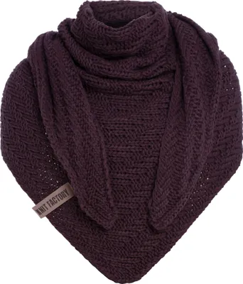 Produktbild von Knit Factory Sally Dreiecksschal - Aubergine - 220x85 cm