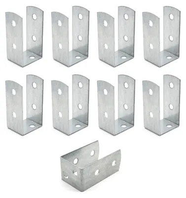 Productafbeelding van Set van 8 U-vormige beugels voor houten palen