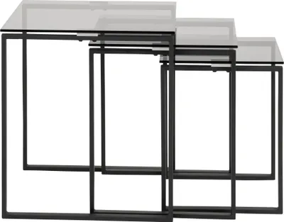 Produktbild von Kamma Couchtisch Einschubtische 3er-Set grau.