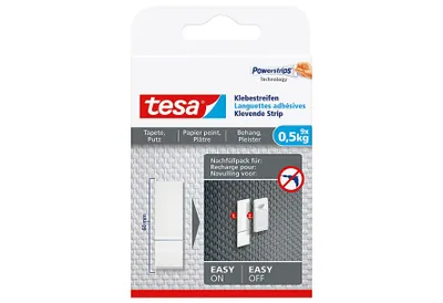 Obrázek produktu pro tesa Powerstrips lepicí pásky na tapety/omítky, transparentní
