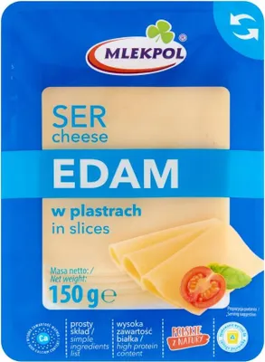 Obrázok produktu pre Ser Edam Mlekpol w plastrach 150 g