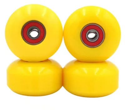 Produktbild von Longboard Skateboard Räder 60x45mm 78A Gelb Set 4 Stück für Cruiser Pennyboard Anfänger