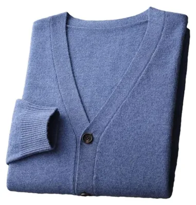 Productafbeelding van Heren Vest van Wol met V-Hals voor Casual Stijl