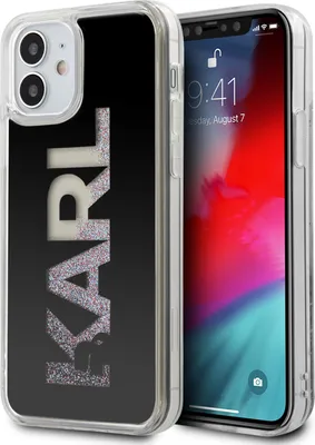 Obrázek produktu pro Karl Lagerfeld Karl Logo tpytiv pouzdro na telefon pro iPhone 12 Mini, ern