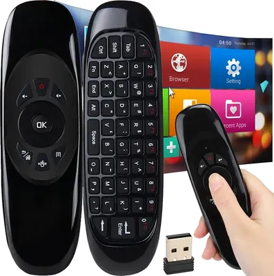 Immagine prodotto di Telecomando AIR Mouse Smart TV Telecomando PC per Smart TV Tastiera Mouse Android Windows Computer Controller mouse senza fili portatile Retoo