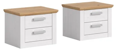 Produktbild von Nachtkommode >Verona< 2er Set in Sibiu Lärche, Spannplatte/MDF - 56x43x39cm (BxHxT)