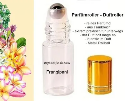 Produktbild von GKA Parfüm Duftroller Parfümroller Frangipani Roll-On für unterwegs Parfümöl aus Frankreich sehr intensiv