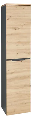 Produktbild von InnoStyle Büroschrank MEMPHIS 1-türig GH05 Front Artisan Eiche Korpus Graphit 45x38x197 cm