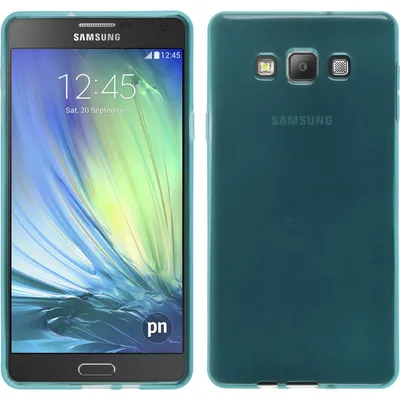Produktbild von PhoneNatic Case kompatibel mit Samsung Galaxy A7 (A700) - türkis Silikon Hülle transparent + 2 Schutzfolien