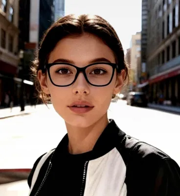 Produktbild von Vintage Quadrat Brille aus Acetat Rahmen ohne Sehstärke für Damen