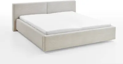 Produktbild von Meise Möbel Cube Polsterbett Holzfuß Schwarz Kopfteil Glatt
