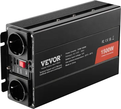 Obrázek produktu pro Modifikovaný sinusový měnič napětí 1500 W DC12V na AC230V s certifikací CE FCC