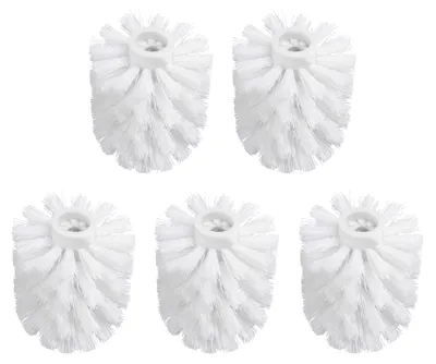Produktbild von Ersatz-WC-Bürstenkopf, 5er-Set, weiß, 16-mm-Gewinde, Ø 7 x 9,5 cm