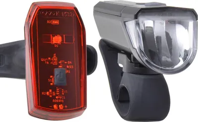 Produktbild von Fahrrad Set LED Frontlicht + Rücklicht 30 Lux