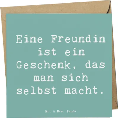 Produktbild von Mr. & Mrs. Panda Grußkarte Spruch Geschenk Freundin - Meeresbrise - Dankeschön, Danke sagen, Glückwunschkarte, wahre, Lächeln, faltkarte, doppelkarte, Liebe, Bedanken