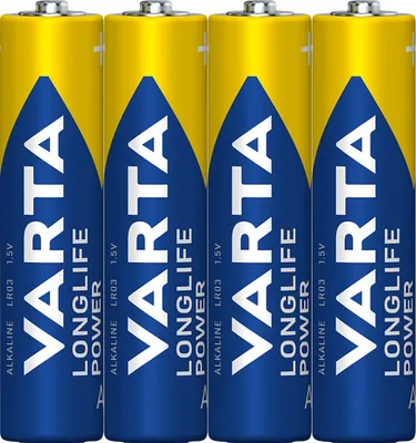 Produktbild von Varta Batterie Alk. Micro AAA LR03 1.5V Longlife Power Shrink. (4 Stk)