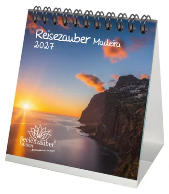 Produktbild von Reisezauber Madeira Tischkalender 10x10cm für 2027 Reise Urlaub Strand Spanien - Seelenzauber