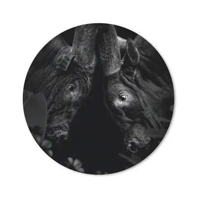 Produktbild von MuchoWow® Mauspad Mousepad Blumen - Kuh - Dschungel - Schwarz - Weiß 50x50 cm - Mousepads - Maus Mat - Pad - Mausunterlage - Vinyl