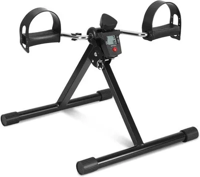 Zdjęcie produktu dla Mini rower stacjonarny - do użytku w biurze - rower treningowy - pedałometr - urządzenie do ćwiczeń - mini rower stacjonarny - czarny
