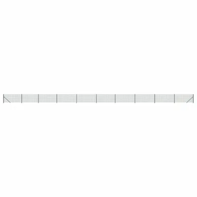 Produktbild von vidaXL Maschendrahtzaun mit Bodenflansch Grün 1,1x25 m