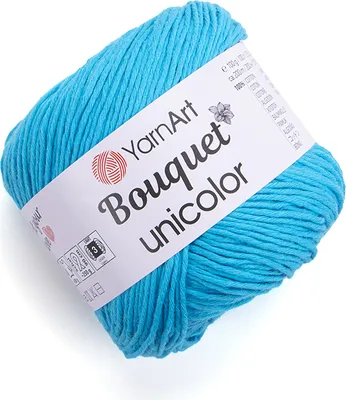 Produktbild von YarnArt Bouquet Unicolor 3227 Türkis - 100% Baumwolle, 200m/100g, Ideal für leichte Kleidung