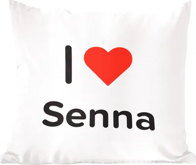 Produktbild von MuchoWow® Zierkissen Sofakissen Wohnzimmer Dekokissen 50x50 cm Ich liebe - Senna - Mädchen - Komfort - Sofakissen