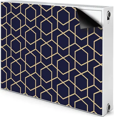 Produktbild von Magnet Heizkörper-Abdeckung Verkleidung Abdeckung Heizkörperabdeckung 90x60 cm  - Goldene, Muster